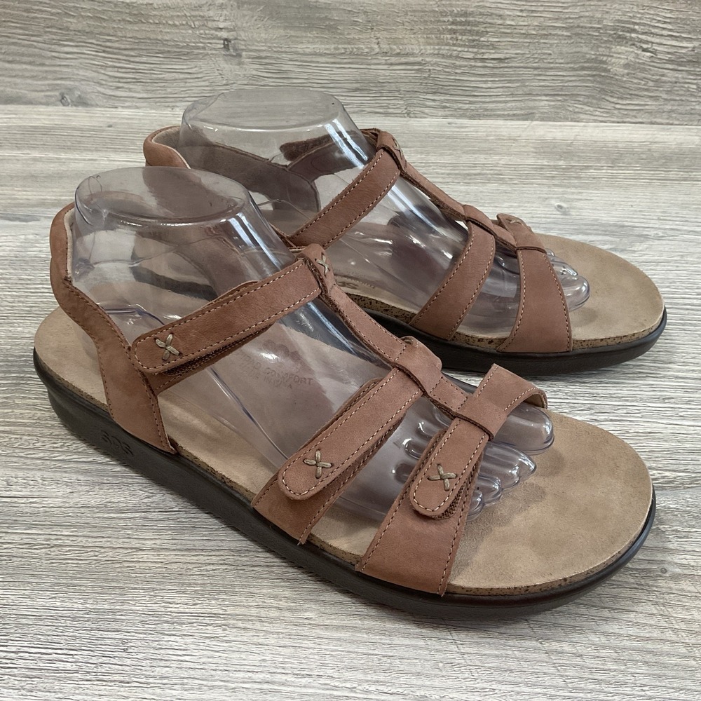 SAS Sorrento Women's Walking Sandals Beige US Size 10.5 M Made USA Tripad Sole